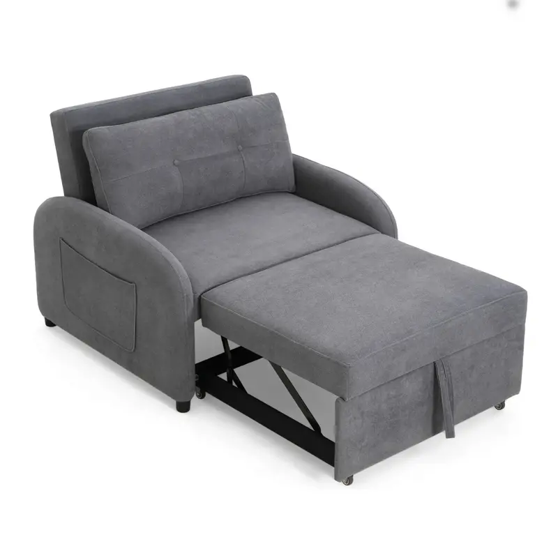 3-In-1 Convertible Sleeper Sofa – Fold-Out Mattress Living Room Bed 1