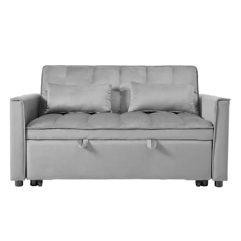3-In-1 Convertible Sofa Bed With Pull-Out Mattress And Reclining Back Support 1