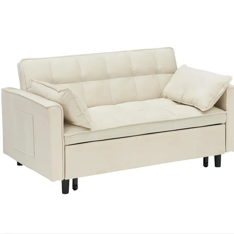 3-In-1 Convertible Sofa Bed With Storage Pockets 1
