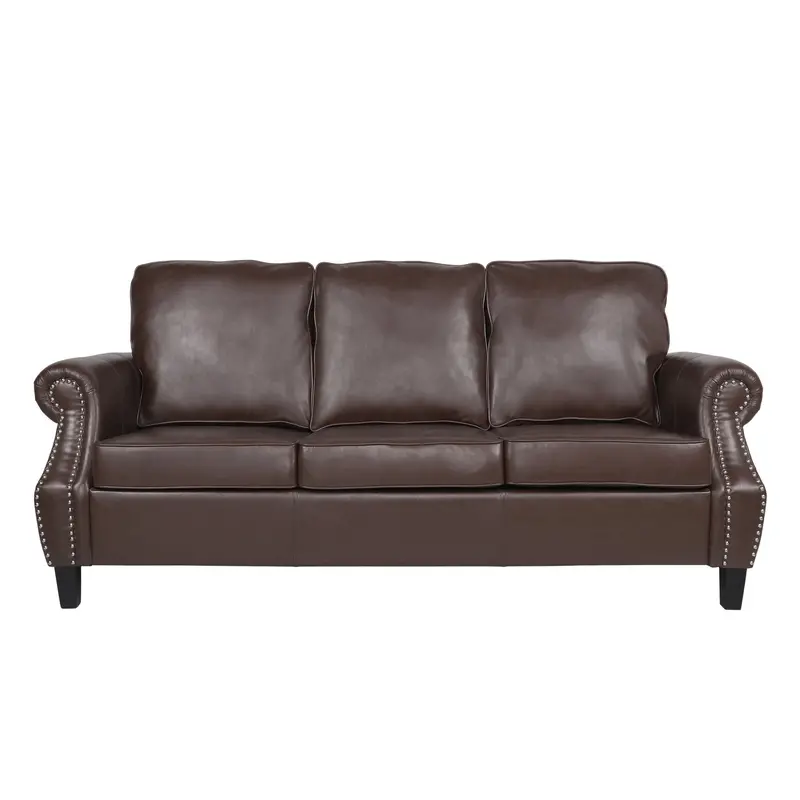 3-Seater Modern Sofa – Nailhead Trim Accent Detailing 1