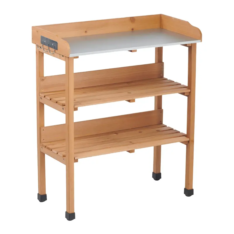 3-Tier Outdoor Potting Table Workbench For Gardening 1