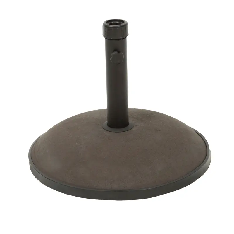 33 Lb Round Concrete Umbrella Stand – Brown 1