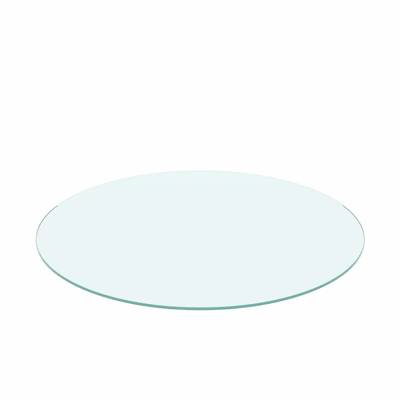 36-Inch Clear Tempered Glass Round Table Top – 1/4" Thickness With Polished Edge 1