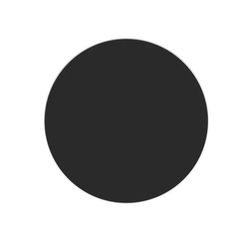 36-Inch Round Black Tempered Glass Tabletop — 1/4" Thick With Polished Edge 1