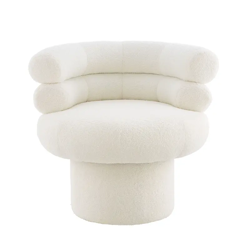 360-Degree Rotating Round Accent Chair – Minimalist Design For Small Spaces 1
