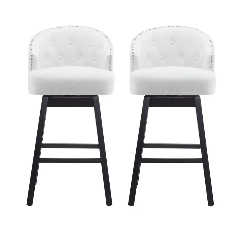 360-Degree Swivel Counter Stools (Set Of 2) – Ergonomic Height-Adjustable Seating 1
