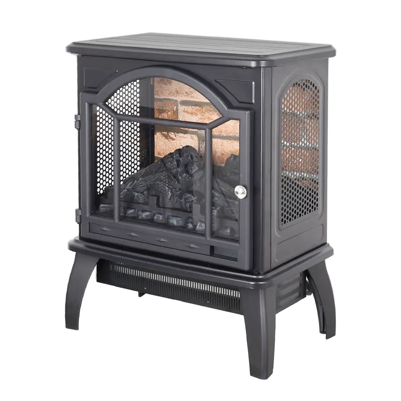 3D Flame Electric Infrared Quartz Fireplace With Remote Control 1