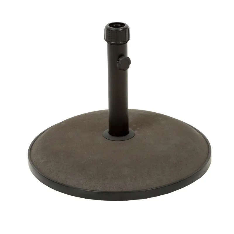 66 Lb Round Concrete Umbrella Base With Um Holder – Brown 1