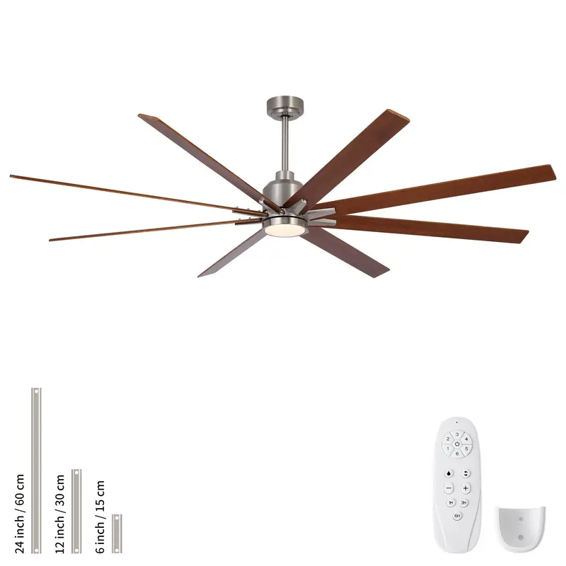 8-Blade Dimmable Led Ceiling Fan With Remote Control – Large Indoor Fan 1