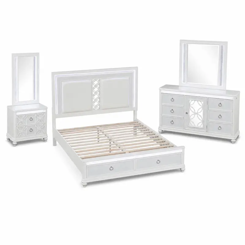 Abigale Bedroom Collection – Matching Bed, Nightstands & Chest 1