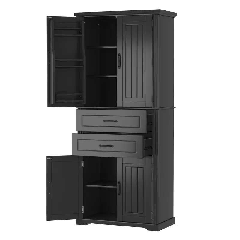 Adjustable Storage Cabinet With Dual Drawers, Door Shelving, And Flexible Interior Configuration 1
