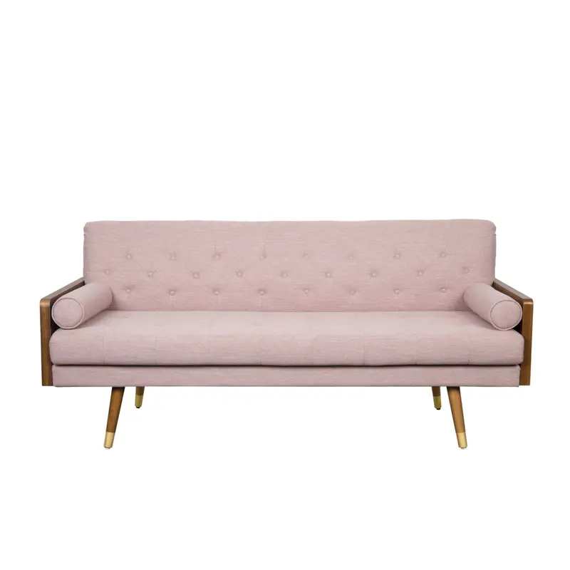 Aidan Mid-Century Modern Tufted Fabric Sofa – Sleek Design 1