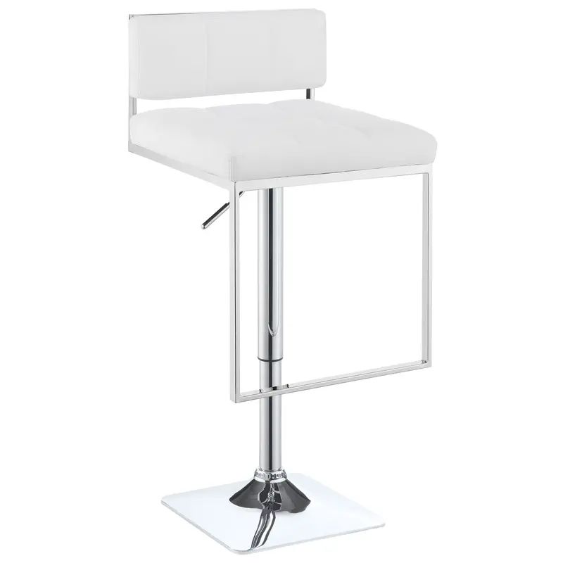 Alameda Height-Adjustable Bar Stool – Minimalist White Design 1