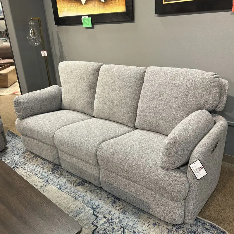 Albus Grey Power Reclining Sofa With Modern Upholstery (Blih) 1