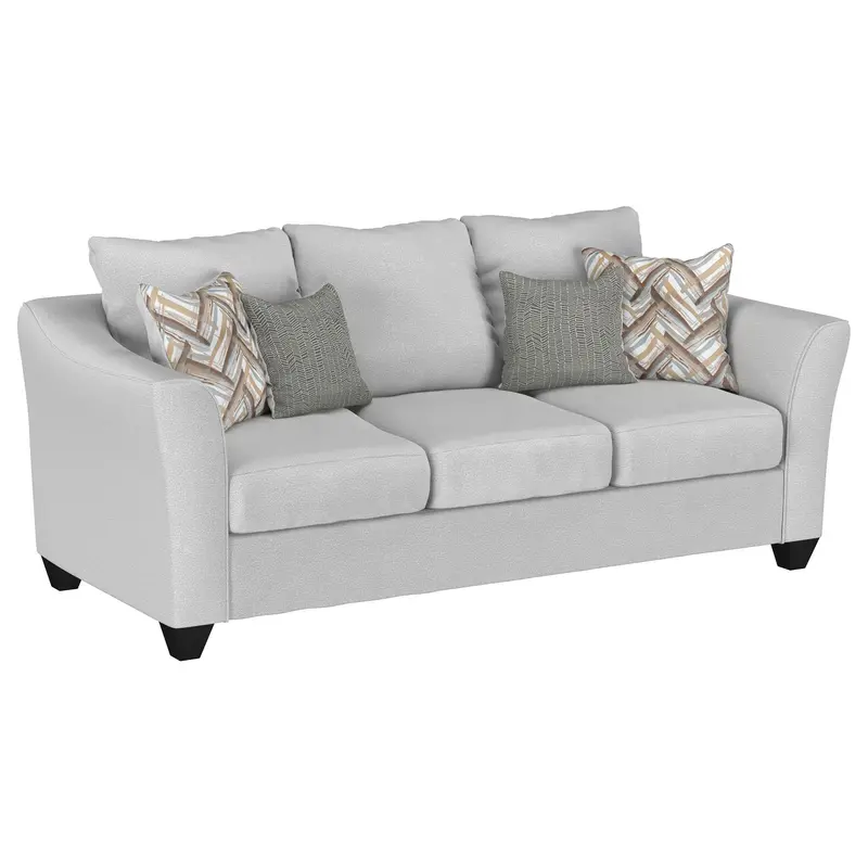 Alcazar Sand Upholstered Arm Sofa With Clean Modern Lines 1