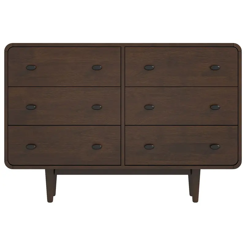 Alexa Wood Dresser In Brown Finish 1