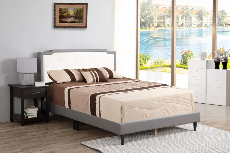 All-In-One Two-Tone Bed Frame – Space-Saving Modular Platform Bed 4