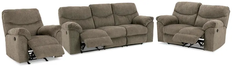 Alphons Living Room Collection – Sofa, Loveseat, And Recliner Combo 1