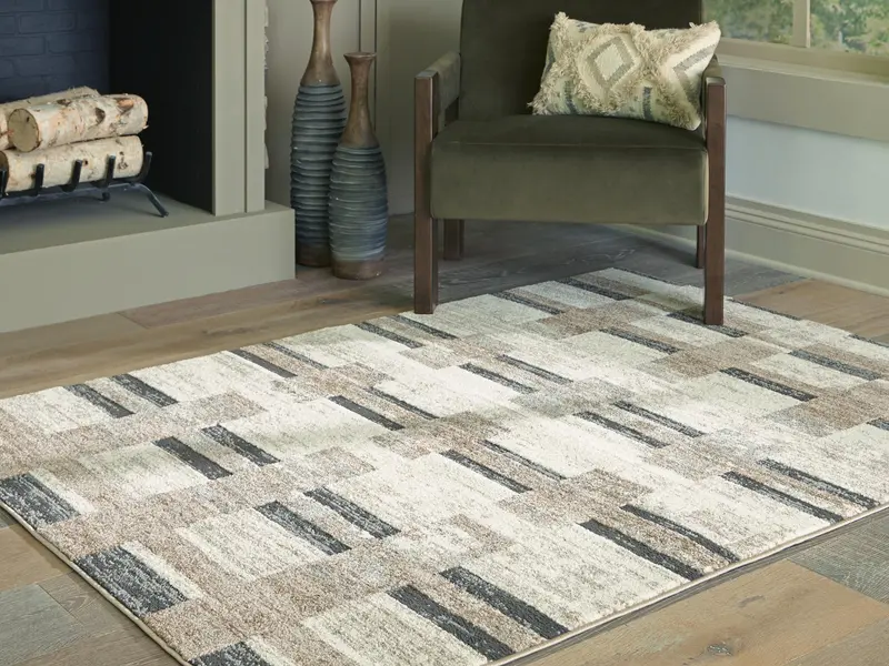 Alstone Neutral-Tone Medium Area Rug By Ashley Express 1