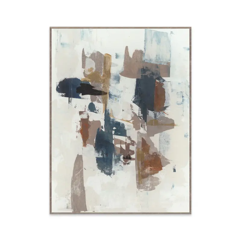 Alternative I Canvas Art Print – 36" X 48", Blue & Pearl Silver 1