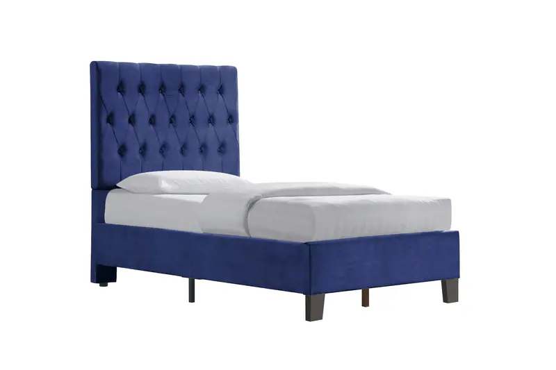 Amelia Navy Upholstered Bed Kit 1