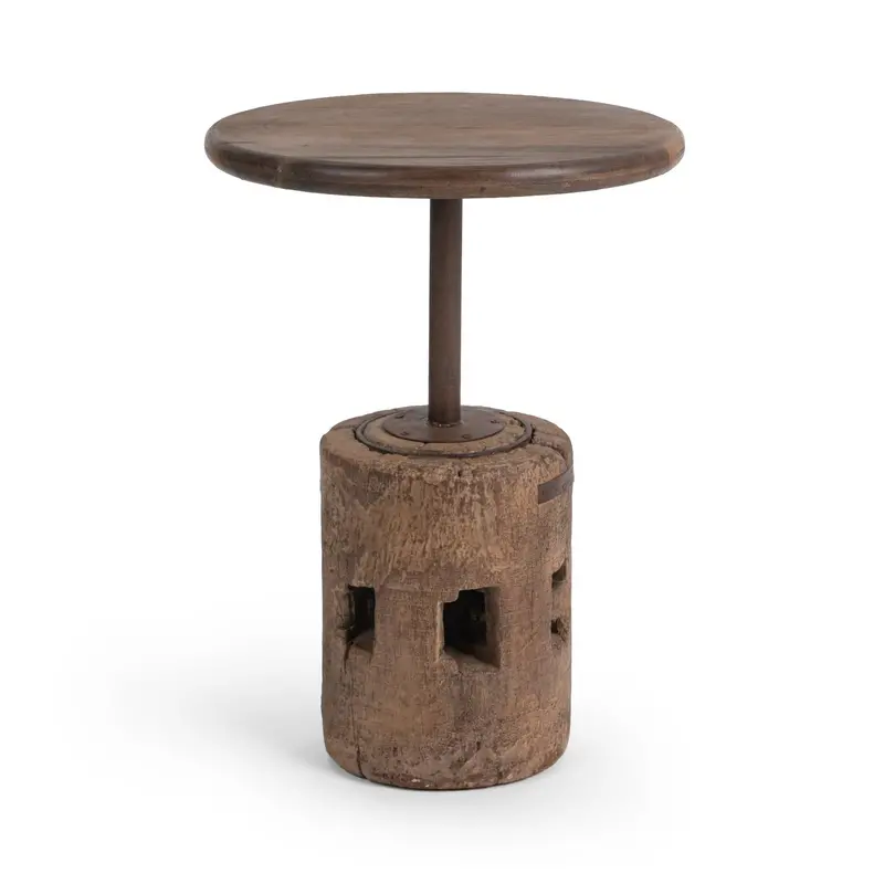 Amira Dark Brown Large Round Accent Table 1