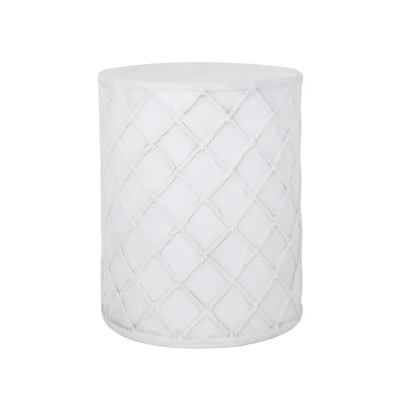 Antique White Outdoor End Table For Porch Or Balcony 1