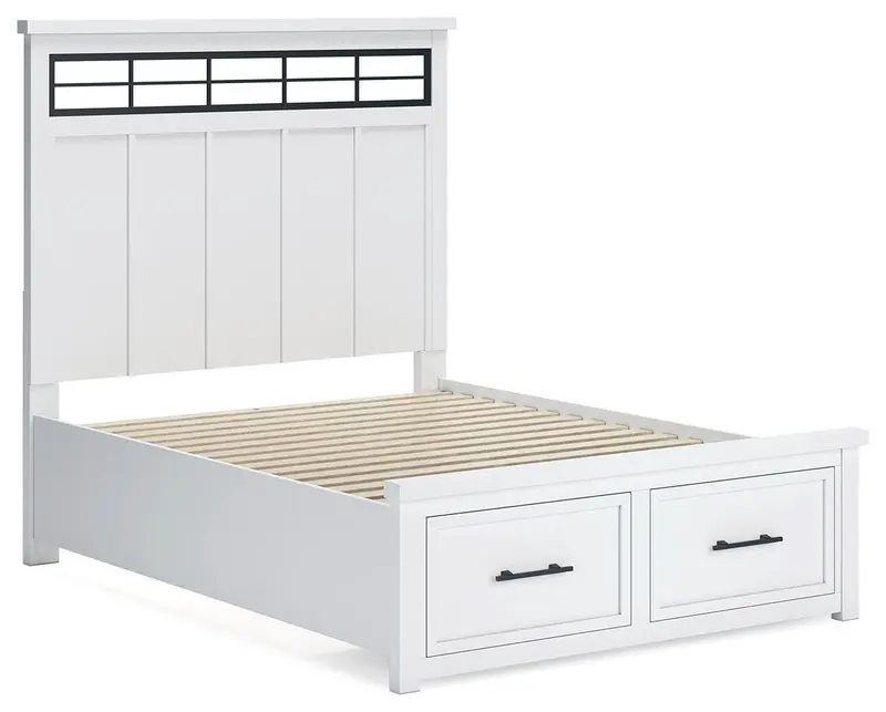 Ashbryn Storage Panel Bed With Built-In Under-Bed Drawers 1