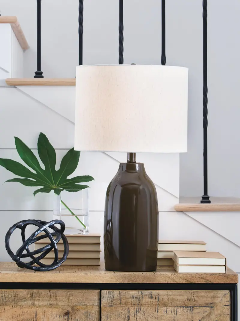 Ashley Express Jyler Terracotta Table Lamp – Earth-Tone Hand-Thrown Style 1