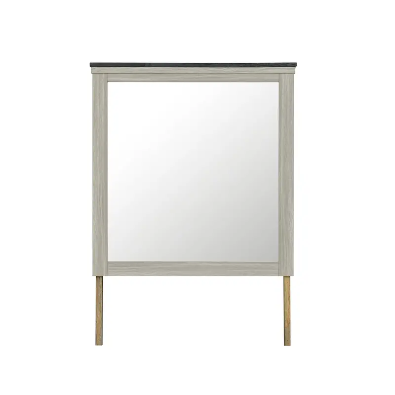 Augusta Large Wall Mirror – Sleek Beige-Brown Frame For Dresser Or Entryway 1