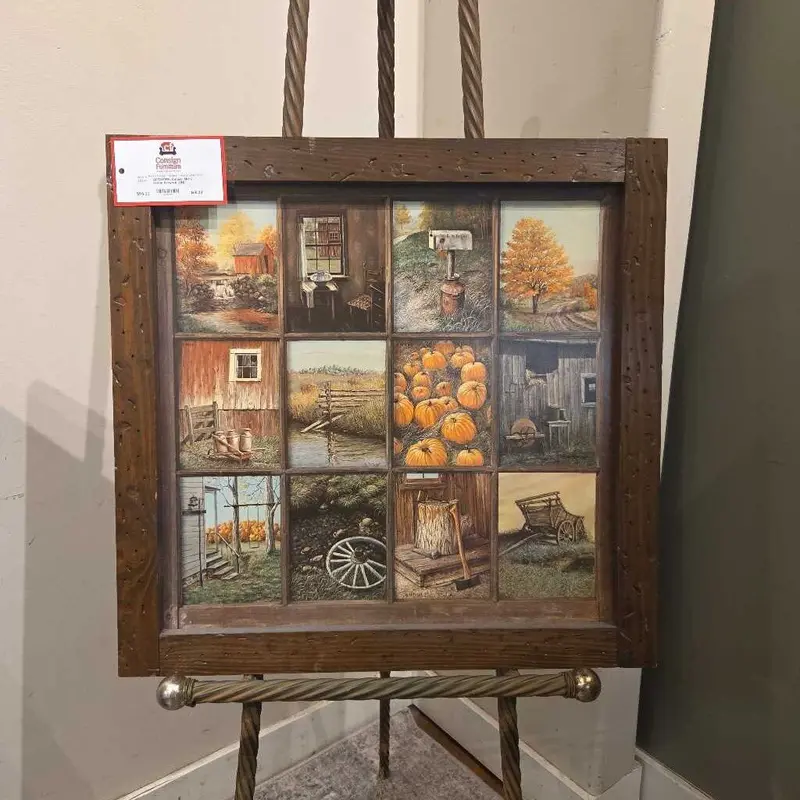 Autumn Landscape Collage Art – Multi-Scene Seasonal Wall Decor 1