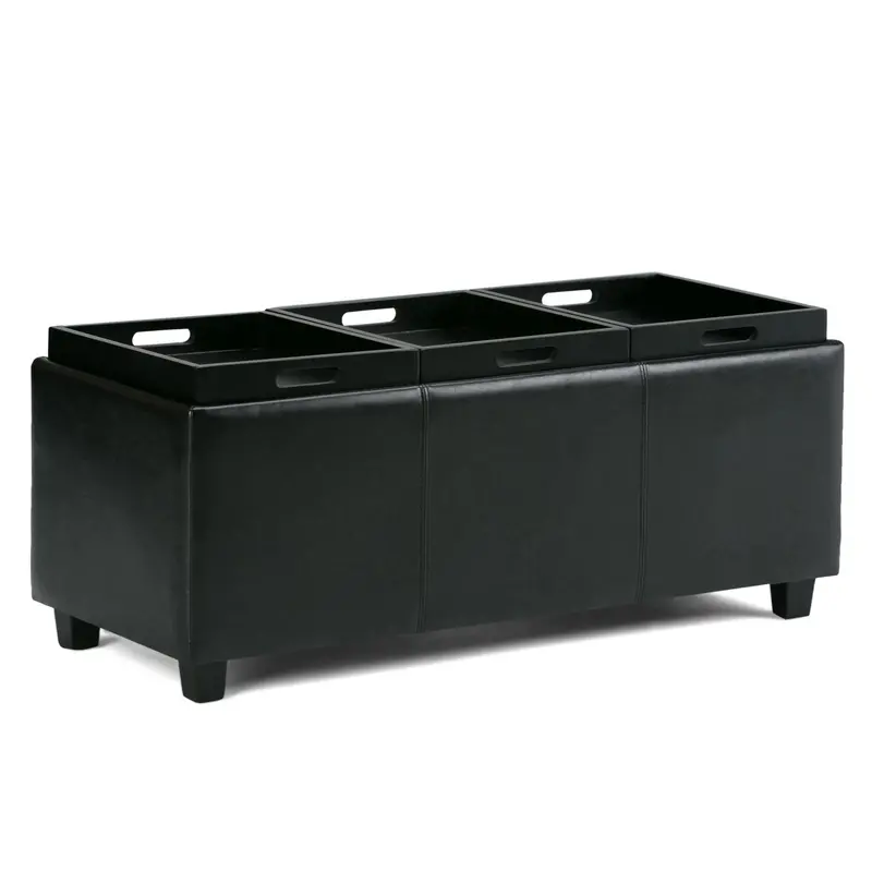 Avalon Upholstered Ottoman – Soft-Finish Storage Footstool 11