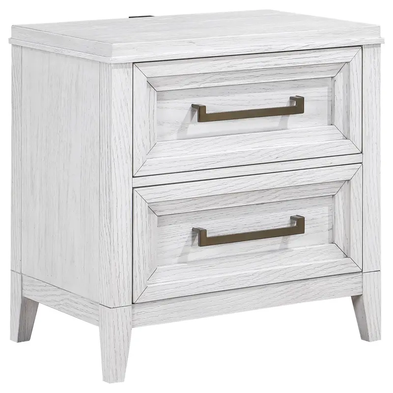 Avril 2-Drawer Nightstand – Compact White Bedroom Side Table With Storage 1