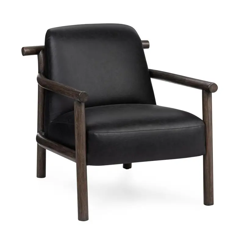 Azoria Designer Accent Chair – Curved Back & Tailored Fabric 1