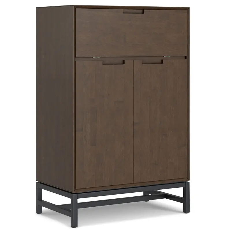 Banting Bar Cabinet With Walnut Brown Woodgrain Finish 1