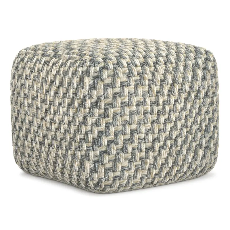 Beatrix Square Multicolor Fabric Pouf For Living Room Or Bedroom 1