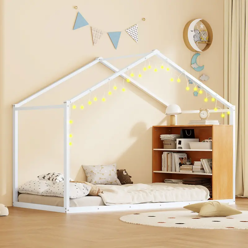 Bed Frame With Integrated Shelving And Ambient Led Lighting 2