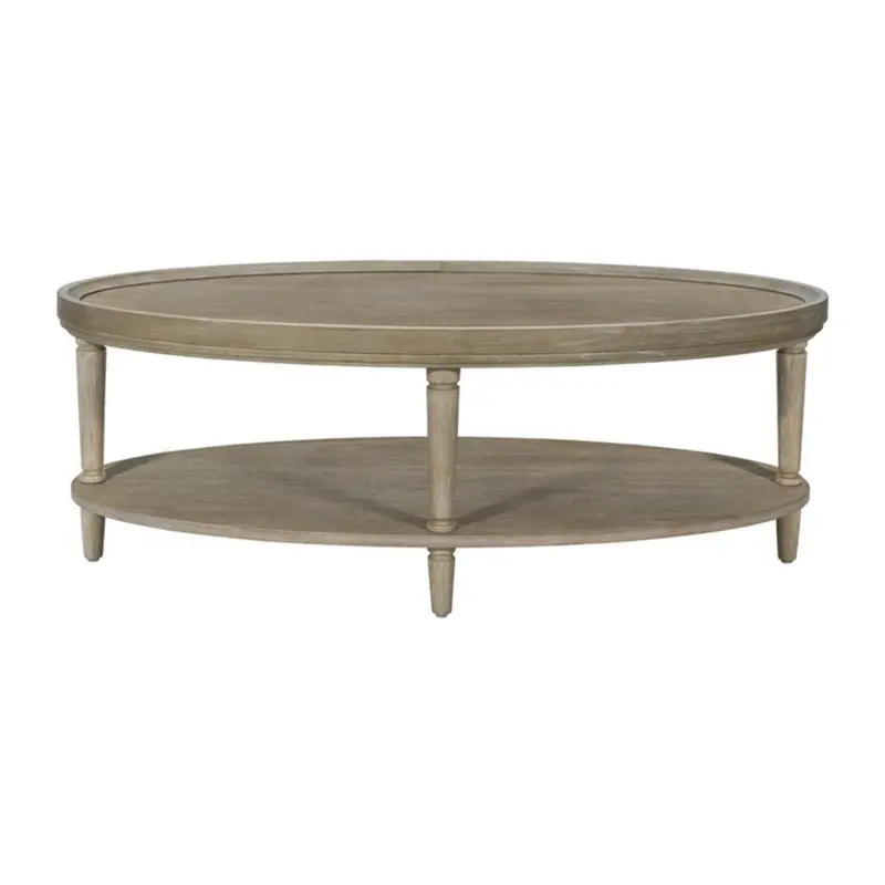 Bedford Natural Wood Oval Coffee Table – Open Shelf Design For Stylish Living Room Storage 1