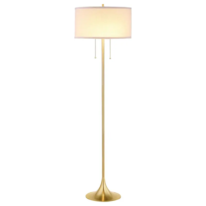 Bellflower Drum-Shade Table Lamp With Soft Ambient Light 1