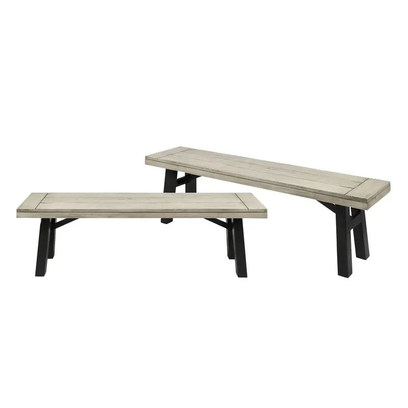 Bettina Modern Gray Bench With Clean Lines 1