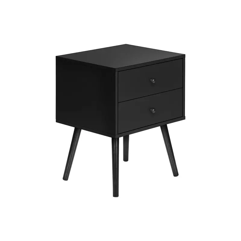 Black Accent Table With Convenient Drawer Organization 1
