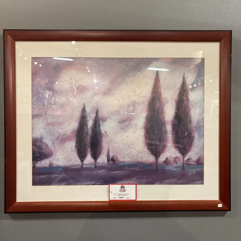 Black-And-Brown Dual-Tone Framed Landscape Art – Scenic Wall Decor 1