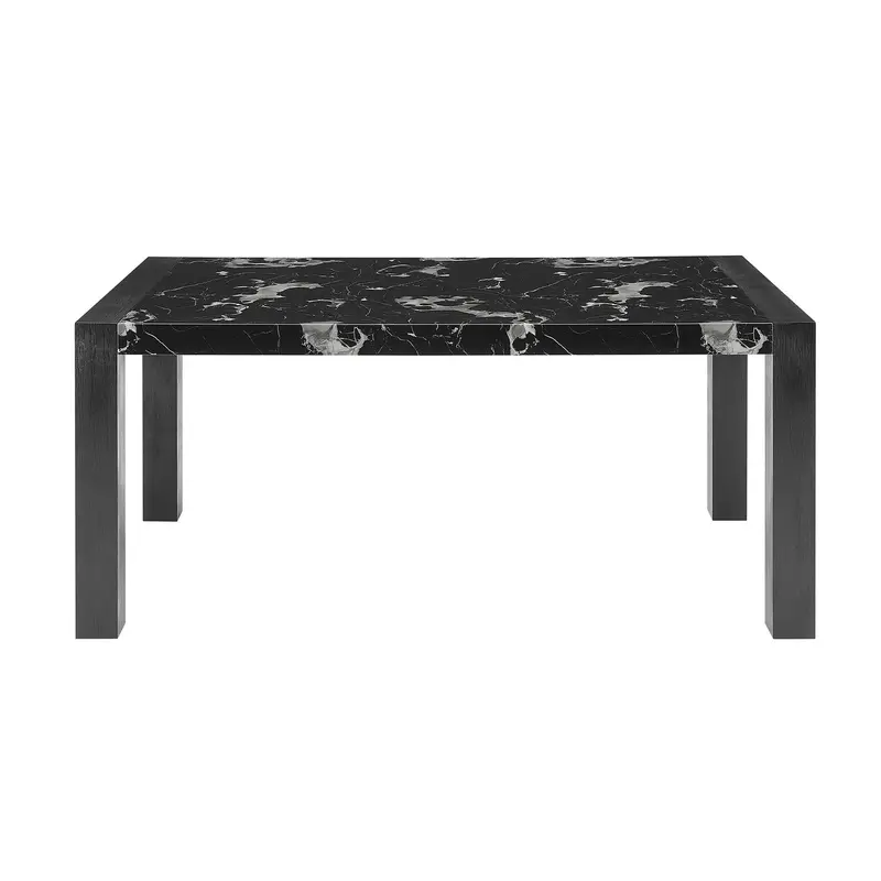 Black Dining Table Set With Four Padded Chairs 1