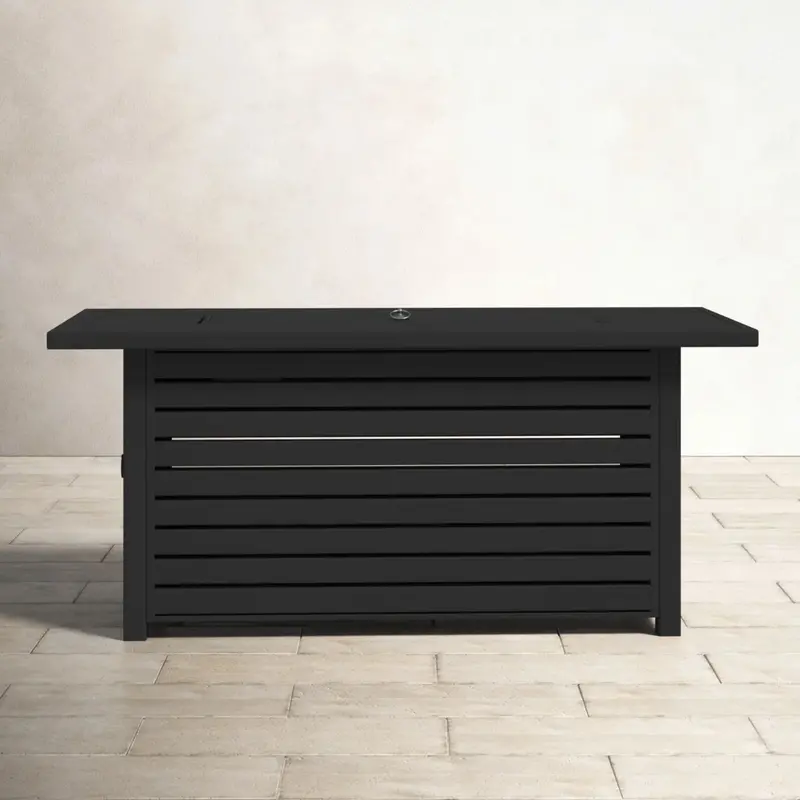 Black Propane Fire Pit Table – Durable Lid And All-Weather Durability 1