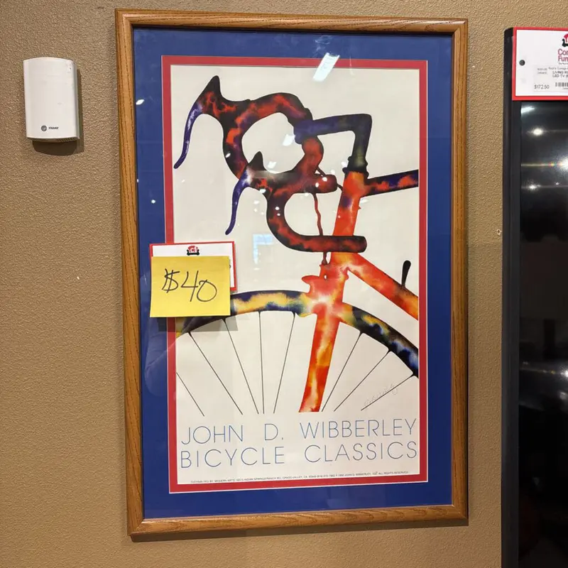 Blonde Wood Frame Art Print – Vintage Bicycle Classics Series (As) 1
