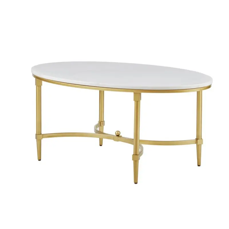 Bordeaux White-And-Gold Coffee Table With Elegant Finish 1