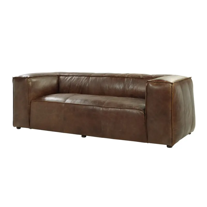 Brancaster Brown Full-Grain Leather Sofa 1