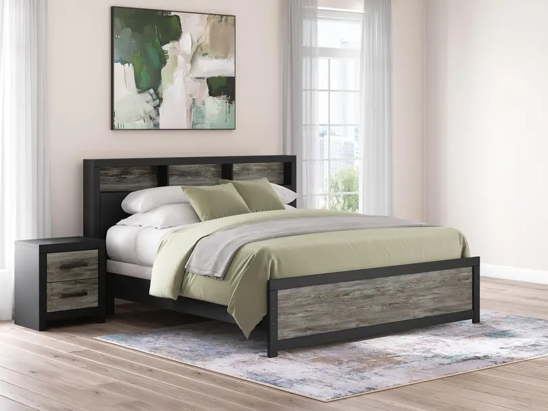 Broachmyn King-Sized Bookcase Panel Bed By Ashley Express 1