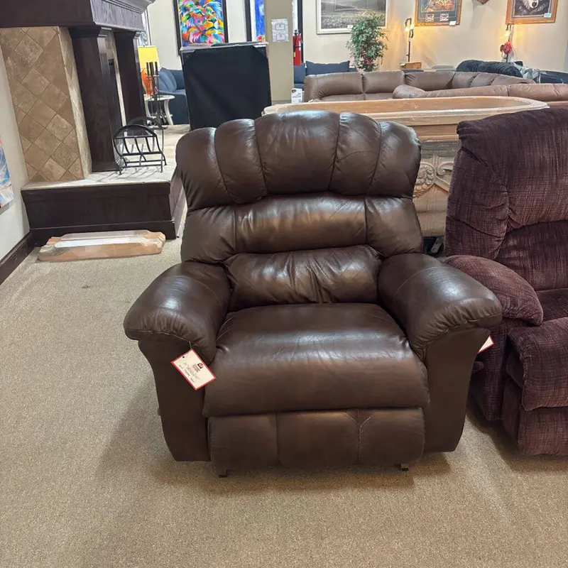Brown Leather La-Z-Boy Power Recliner 1