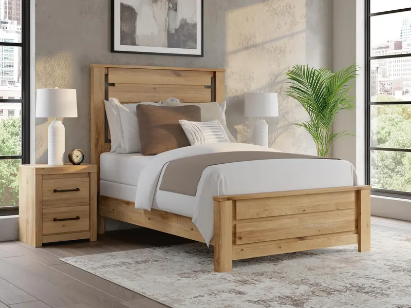 Brozmont Full-Size Panel Bed With Clean, Contemporary Lines 1